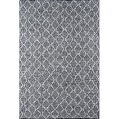 MOMENI Hand Woven Andes Runner Area Rug, Charcoal - 2 ft. 3 in. x 8 ft. ANDESAND-7CHR2380